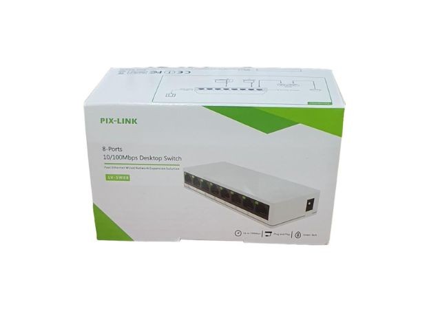 &u+ SWITCH RED LAN 8 PUERTOS PIX-LINK LV-SW08B (7393)